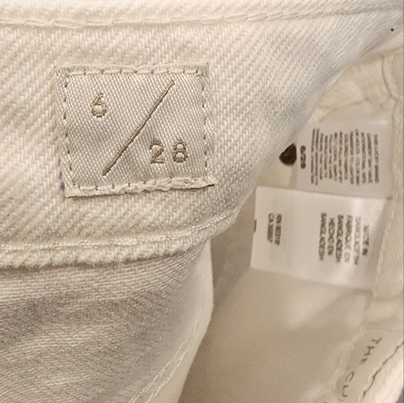 NWT Lucky Brand White Cutoff Jeans shorts. Exposed button fly. Women's size 6/28 - Picture 12 of 16
